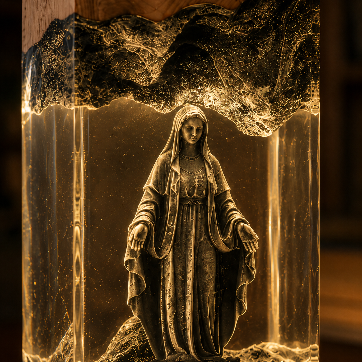Handcrafted ''The Blessed Mother'' Lamp™