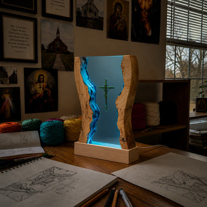 Handcrafted ''Cross Of Christ'' Lamp™